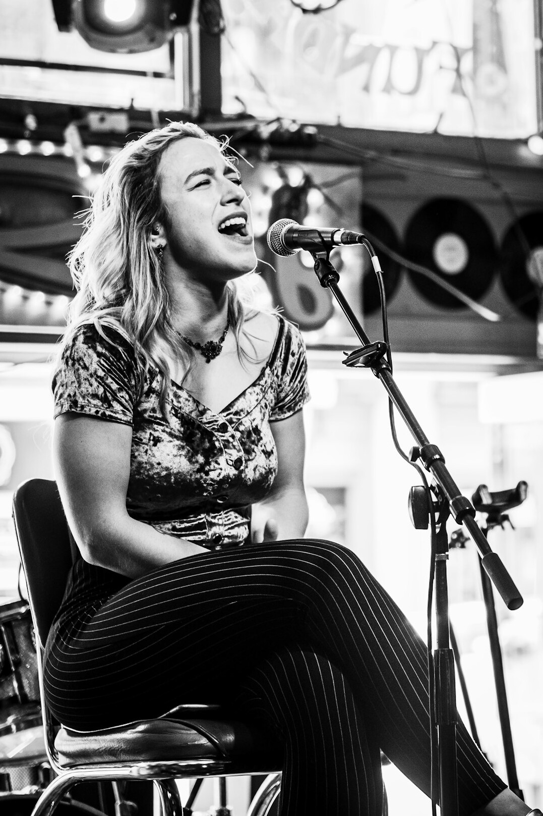woman singer performing